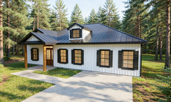 Modern Farmhouse House Plan | 4 Bedroom | 2.5 Bath | 1,691 Sq Ft