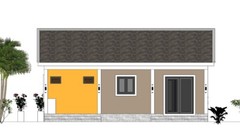 30×23 Feet Small House 9×7 Meter 2 Bed 1 Bath Gable Roof PDF Plan (A4 Hard Copy)