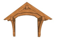 32″ x 54″ Timber Frame Entry Roof DIY Building Plans, Downloadable PDF