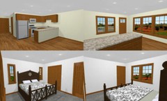 36×42 Apartment with 1-Car 1-RV Garage — PDF Floor Plan — 961 sqft — Model 2F