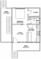 20×24 Duplex — PDF Floor Plan — 960 sq ft — Model 2