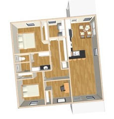 Complete Construction Plans PDF for residence or cabin 1024 SF 2BR 1B 1/4″ Scale