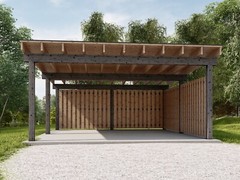 Carport Plans, 20’x20′ Modern Two Car Garage Pavilion Blueprints
