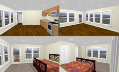 36×40 Apartment with 1-Car 1-RV Garage — PDF Floor Plan — 902 sqft — Model 1H