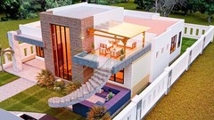 Modern 3 Bedroom House Plan