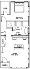 40×42 Apartment with 2-Car 1-RV Garage – PDF FloorPlan – 1,153 sqft – Model 2