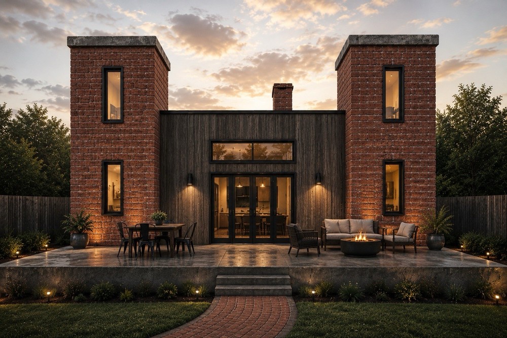 The Onyx Modern Home Building Plans & Blueprints Elevations and HVAC Plan