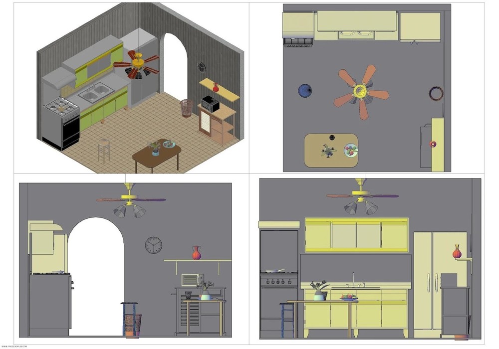 Revamp Your Space Professional 3D Kitchen Design Plans – Instant Access!