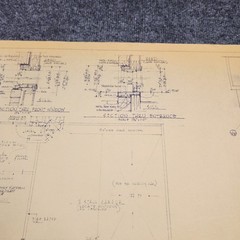 Vintage House Blueprint 33×17 1964 Mid Century Modern Drawing Art Glen Ellyn IL