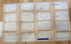 Vintage 1967 Blueprint Civil Engineering Plans Goldblatts Rockford IL