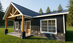 Modern Country Farmhouse Plan: 1,200 (Living) Sqft-3 Bedroom-2 bath