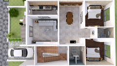 30×40 House Plan 9×12 Meter 2 Bed 2 Bath Terrace Roof PDF & A4 Hard Copy