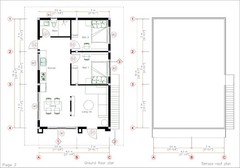 21×33 Feet Small House Plan 6.5×10 Meter 2 Beds 1 Bath Terrace PDF &A4 Hard Copy