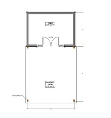 Farmhouse Pavilion Plans , 14’x26′ Timber Frame Pool House Blueprints
