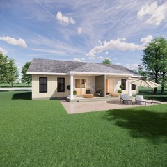 Hip Roof Duplex Investment Rental House Plan Design – 1820 SF – Modern Spacious