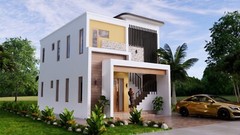 20×30 Duplex House Plan 6×9 Meter 2 Beds 1 Bath Each Floor PDF & A4 Hard Copy