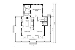 Cottage Farmhouse Plan 3 bed 3.5 bath (51’x48′) Custom House Plans and Blueprint