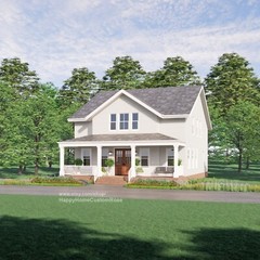 Tall Oak Southern Living Farmhouse – 4 Bed 4 Bath – 58×35′ – Drawings Blueprints