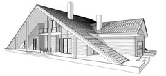 100’x54’ 4-Beds 4-Baths Charming A-Frame Architectural Build Plans PDF Download