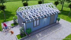 13×23 Feet 4×7 Meter 1 Car Garage Shed Plan PDF Plans (A4 Hard Copy)