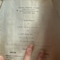 Antique Chillicothe Ohio Architect Geves George Kenny Colonial House Blueprints