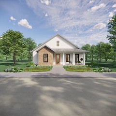Modern Cottage Construction Plans – Modern Farmhouse 2 Bed 2 Bath – Blueprint
