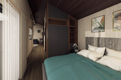 Modern Tiny House Plan | 1-Bedroom Scandinavian Cabin ( Digital Download )