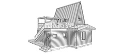 Modern A-Frame 2 Bedrooms, 2 Bathrooms Guest House Plans Architecture Plans 760S