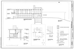 Frank Lloyd Wright, Midcentury Modern Boulter home, PRINTED architectural plans