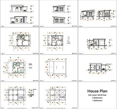 30×20 Feet Small Home Floor Plans 9×6 Meter 2 Beds 1 Bath Shed (A4 Hard Copy)