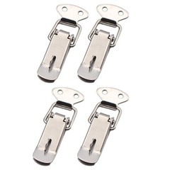 Keep Your Cabinets Secure with 4 Spring Loaded Stainless Steel Latch Clips