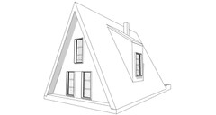 35’x51’ 3 Beds, 2 Baths Charming A-Frame Architectural Build Plans PDF Download.