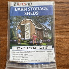 U Can Do Barn Storage Shed Do It Yourself Blue Prints Material List Instruction