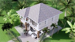 Custom House Plan 26×36 Feet 9×11 Meter 5 Beds 3 Baths Hip Roof (A4 Hard Copy)
