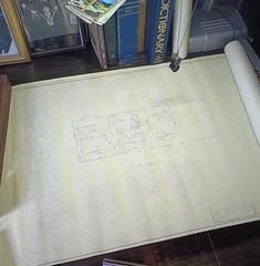 Vtg 1964 Mid Century Modern House Blueprints Professional Owner Architect 1964