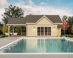 Traditional Pool House Plan, Plan,Country Shed design blueprints