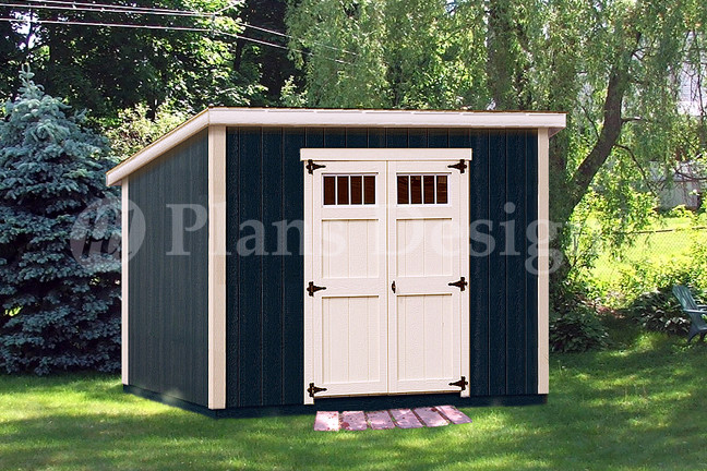 6′ x 10′ Shed Plans, Modern #D0610M, Material List and Step-by-step instructions