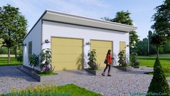 30×20 Garage Shed Plan 9×6 Meter 2 Car Shed Roof PDF Plans (A4 Hard Copy)