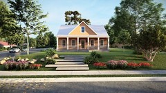 Affordable 38′ x 40′ Farmhouse Cottage Design – Modern 2 Bed – Drawing Blueprint