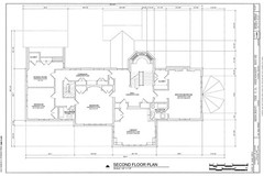 HOUSE PLANS – 2 story Prairie style home, Old English details, printed plans