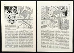 20′ X 20′ Two Car Garage 1939 How To build PLANS Hip Roof Wood frame