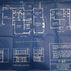 HOUSE OF THE WEEK STUDY PLAN. VINTAGE AP NEWSFEATURES, ARCHITECT DESIGNED HOUSES