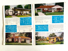 1950’s Mid Century Style Homes in Brick w/ Floor Plans- 32 in Color