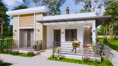 26×25 Feet Small House Design 8×7.5 Meter 2 Bed 1 Bath PDF & A4 Hard Copy