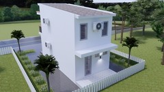 13×26 Small House Plan 4×8 Meter 2 Bedrooms 1 Bath Shed Roof PDF & A4 Hard Copy