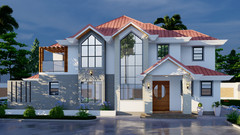 Modern Villa House Design (4 bedroom)