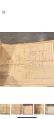 vintage set of 7 blueprint sheets from nationwide plan book company