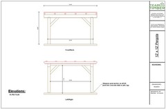 12′ x 12′ Timber Frame Pergola DIY Building Plans, Downloadable PDF