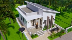 Custom Small House Plans 6×8 Meter 20×27 Feet 2 Beds 1 Bath (A4 Hard Copy)