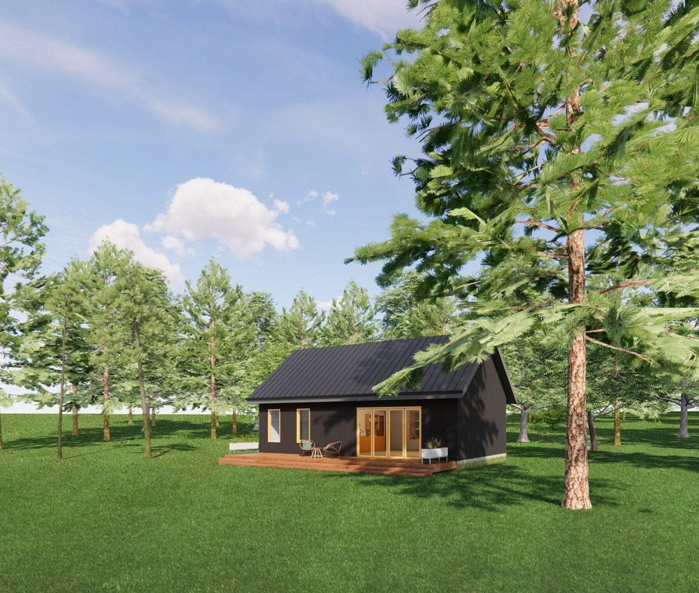 Modern ADU Design – Minimal Scandavian Cabin 880 Square Feet – 2 Bed 1 Bath – Dr